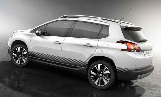 Molduras nas caixas de roda e adesivo preto marcam visual do 2008 Crossway(foto: Peugeot/Divulgação) Molduras nas caixas de roda e adesivo preto marcam visual do 2008 Crossway(foto: Peugeot/Divulgação)