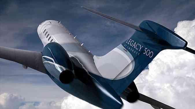 Embraer Legacy 500 tem alcance internacional e leva at oito passageiros(foto: Divulgao)