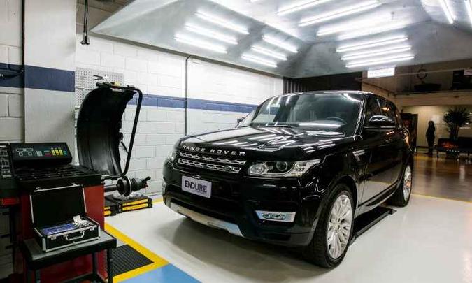 Primeiro modelo blindado pela Endure foi um Land Rover Range Rover Sport(foto: Bárbara Dutra/Divulgação) Primeiro modelo blindado pela Endure foi um Land Rover Range Rover Sport(foto: Bárbara Dutra/Divulgação)
