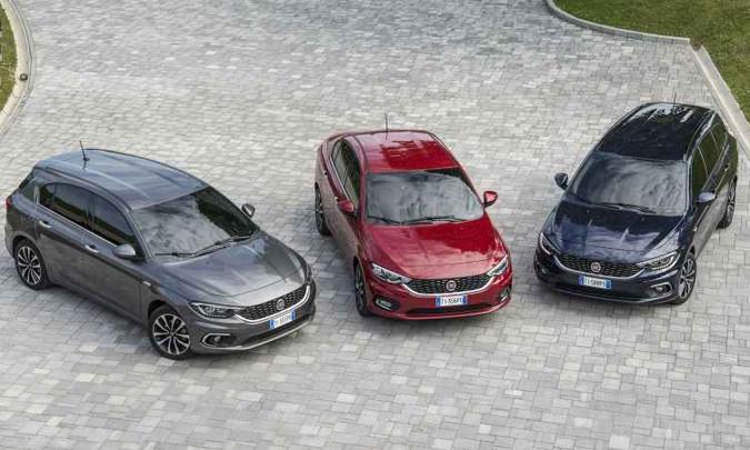 Recém lançada na Europa, família Tipo é composta de modelos hatch, sedã e perua(foto: Fiat/Divulgação) Recém lançada na Europa, família Tipo é composta de modelos hatch, sedã e perua(foto: Fiat/Divulgação)