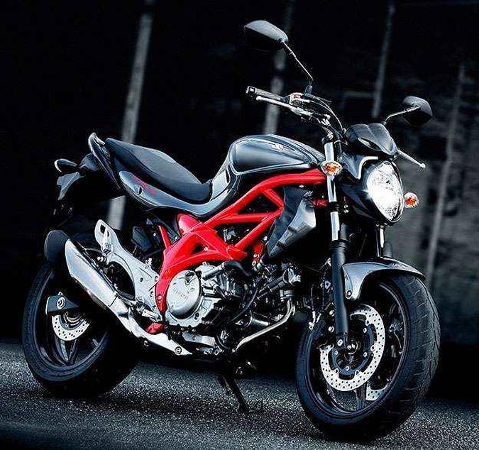 O quadro em treliça fica aparente na Gladius 650(foto: Suzuki/Divulgação) O quadro em treliça fica aparente na Gladius 650(foto: Suzuki/Divulgação)