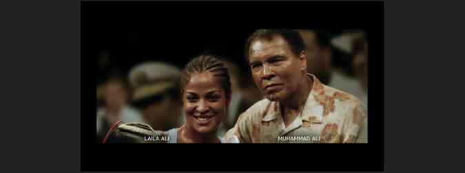 A multicampe no boxe Laila Ali e a lenda Muhammad Ali(foto: Volkswagen/Divulgao)
