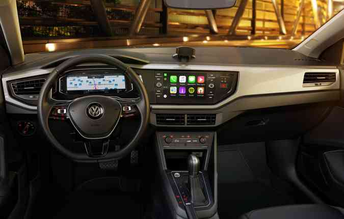 Estratgia modular refora o active disPlay como pegada tecnolgica e essa tela central de 10,25 polegadas  inspirada em um tablet(foto: Volkswagen / Divulgao)