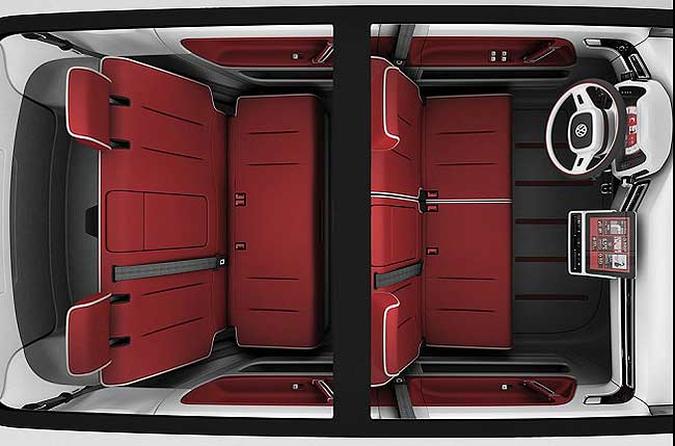 Interior da Bulli tem design retrô, mas recheado de alta tecnologia(foto: Volkswagen/Divulgação) Interior da Bulli tem design retrô, mas recheado de alta tecnologia(foto: Volkswagen/Divulgação)