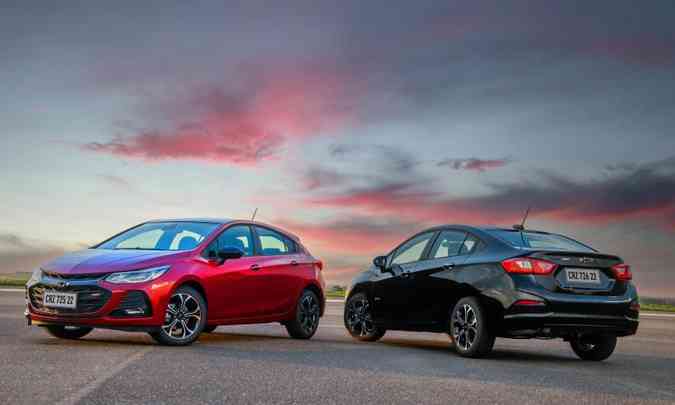O Chevrolet Cruze RS e o Cruze Midnight já estão disponíveis na rede de concessionárias da marca(foto: Chevrolet/Divulgação)