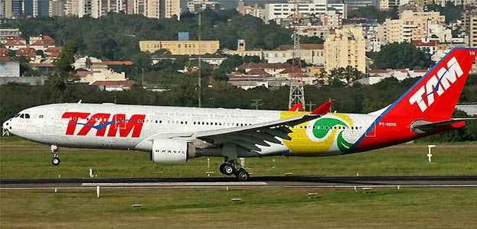 Airbus A330 da Seleção usado na Copa do Mundo da África do Sul (foto: (Marcos Oliveira/Airliners.net/Reprodução)) Airbus A330 da Seleção usado na Copa do Mundo da África do Sul (foto: (Marcos Oliveira/Airliners.net/Reprodução))
