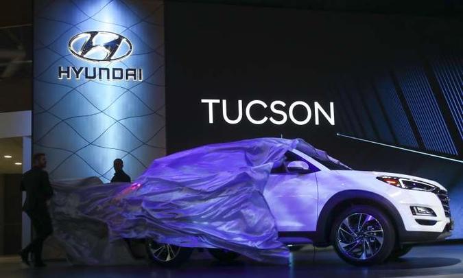 O novo Hyundai Tucson também marca presença em Nova York(foto: Drew Angerer/AFP) O novo Hyundai Tucson também marca presença em Nova York(foto: Drew Angerer/AFP)