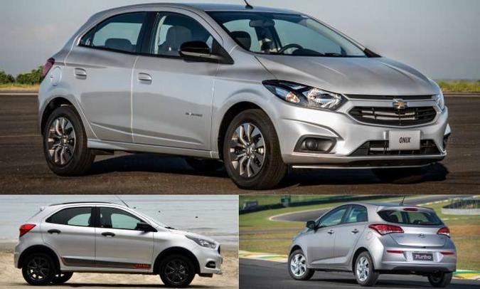 (foto: Colagem com fotos de divulgação da Chevrolet, Ford e Hyundai) (foto: Colagem com fotos de divulgação da Chevrolet, Ford e Hyundai)