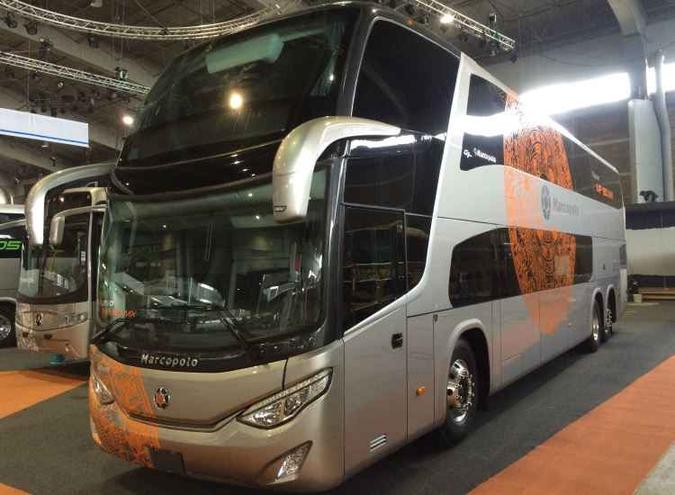 Marcopolo 180 MX, DD baseado no Paradiso 1800 brasileiro(foto: Turiassu de Araujo/Divulgação Marcopolo) Marcopolo 180 MX, DD baseado no Paradiso 1800 brasileiro(foto: Turiassu de Araujo/Divulgação Marcopolo)
