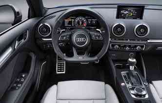 Principal elemento de controle  o boto rotativo e de presso(foto: Audi / Divulgao)