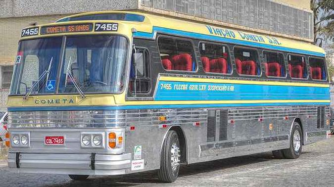 Ônibus clássico Flecha Azul é reformado para viagens pelo Brasil(foto: Divulgação) Ônibus clássico Flecha Azul é reformado para viagens pelo Brasil(foto: Divulgação)