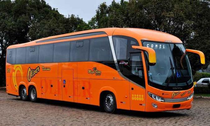 Equipamento acrescenta de R$ 25 mil a R$ 30 mil ao preço dos ônibus zero quilômetro(foto: Comil/Divulgação) Equipamento acrescenta de R$ 25 mil a R$ 30 mil ao preço dos ônibus zero quilômetro(foto: Comil/Divulgação)