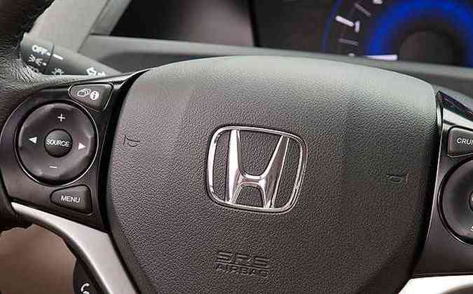 Airbag do Honda brasileiro  fornecido pela Takata e tambm corre risco(foto: Honda/Divulgao)