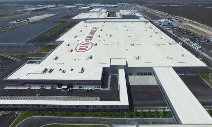 Unidade da Kia em Pesquería, México, pode produzir até 400 mil veículos/ano(foto: Kia/Divulgação) Unidade da Kia em Pesquería, México, pode produzir até 400 mil veículos/ano(foto: Kia/Divulgação)