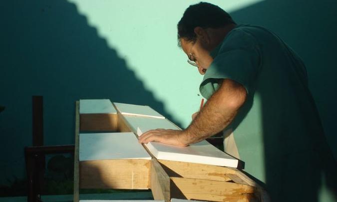 Construção começou em março de 2006, há exatos 10 anos, quando Helênio soube do projeto da UFMG(foto: Arquivo pessoal) Construção começou em março de 2006, há exatos 10 anos, quando Helênio soube do projeto da UFMG(foto: Arquivo pessoal)