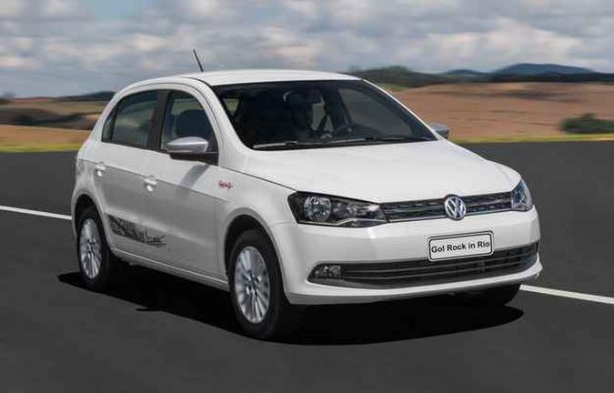 Nas laterais, carro tem adesivos com silhuetas de instrumentos musicais(foto: Volkswagen/ divulgação) Nas laterais, carro tem adesivos com silhuetas de instrumentos musicais(foto: Volkswagen/ divulgação)