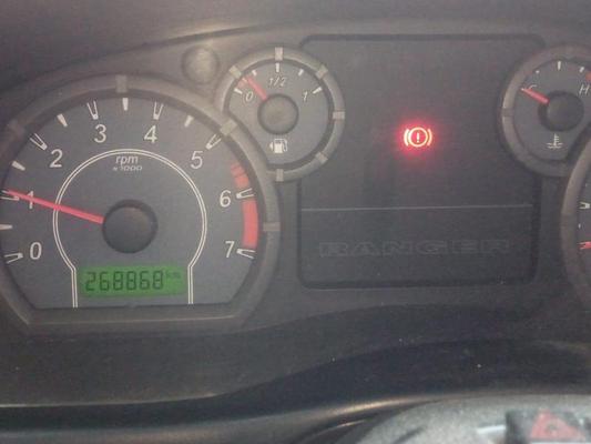 Painel com km rodado