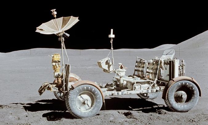 Lunar Roving Vehicle participou da missão Apollo 15, a primeira com veículo tripulado(foto: Nasa/Divulgação) Lunar Roving Vehicle participou da missão Apollo 15, a primeira com veículo tripulado(foto: Nasa/Divulgação)