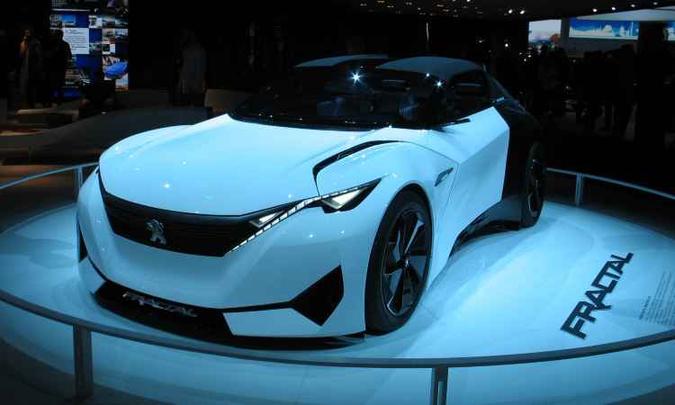 Carro conceito Peugeot Fractal(foto: Enio Greco/EM/D.A Press) Carro conceito Peugeot Fractal(foto: Enio Greco/EM/D.A Press)