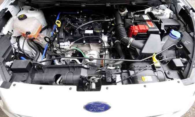O motor 1.0 trs-cilindros confere desempenho bem discreto ao compacto da Ford(foto: Juarez Rodrigues/EM/D.A Press)