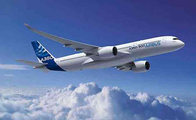 Avio  capaz de levar at 315 passageiros com teto de 14.350 km(foto: Airbus/Divulgao)