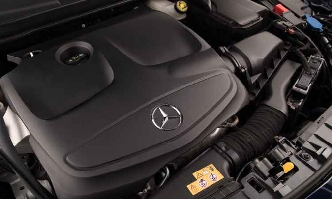 A versão GLA 200 é equipada com motor 1.6 turbo de 156cv e 25,5kgfm de torque(foto: Malagrine Estúdio/Mercedes-Benz/Divulgação) A versão GLA 200 é equipada com motor 1.6 turbo de 156cv e 25,5kgfm de torque(foto: Malagrine Estúdio/Mercedes-Benz/Divulgação)