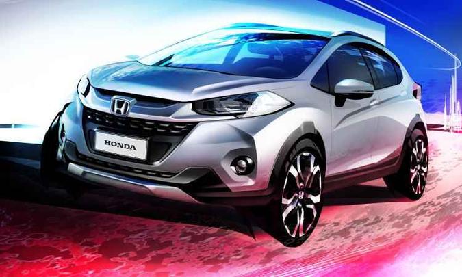 Primeiro esboço revelado do Honda WR-V(foto: Honda/Divulgação) Primeiro esboço revelado do Honda WR-V(foto: Honda/Divulgação)