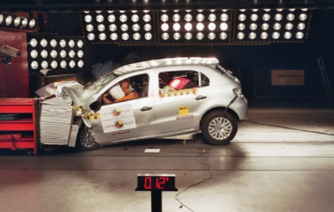 O Gol foi testado em Agosto 2010, há exatos 9 anos atrás. Desde então, nunca mais foi testado (foto: Latin NCAP/Divulgação)) O Gol foi testado em Agosto 2010, há exatos 9 anos atrás. Desde então, nunca mais foi testado (foto: Latin NCAP/Divulgação))