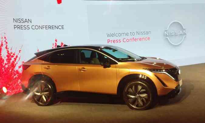 A Nissan exibiu o SUV elétrico Arya, modelo de porte médio que traz novas tecnologias(foto: Pedro Cerqueira/EM/D.A Press)