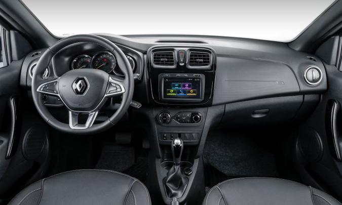 Interior do Sandero permanece o mesmo(foto: Renault/Divulgação) Interior do Sandero permanece o mesmo(foto: Renault/Divulgação)